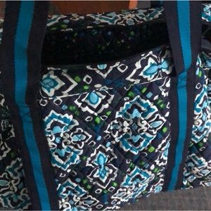 Vera Bradley Duffle “Ink Blue” - 21 in. Wide 12 in. Height